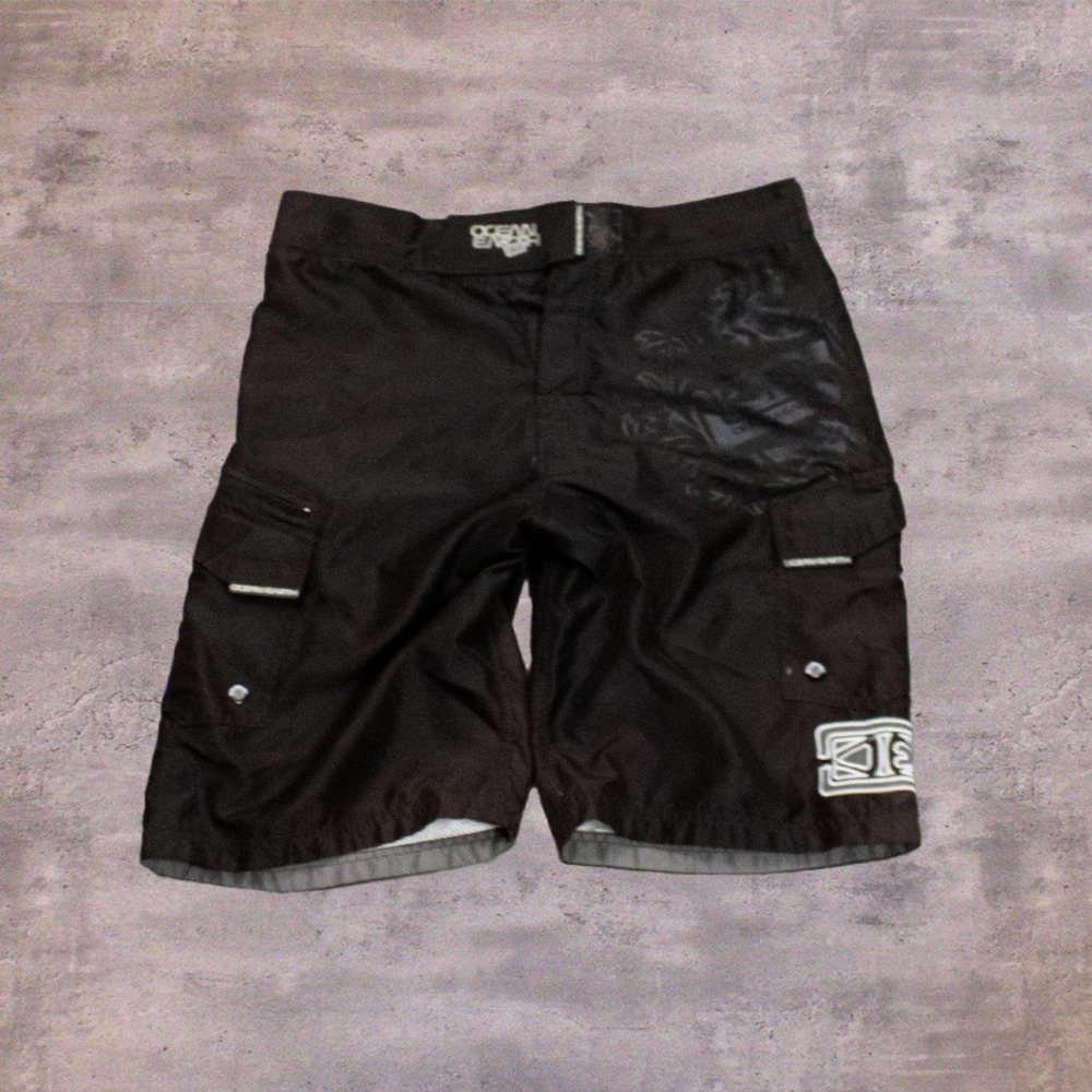 Y2K 2000's 00's Ocean Earth Tribal Baggy Long Inseam Cargo Water Swim Short's
